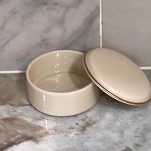 Vintage LENOX Special Collection Round TRINKET BOX Gold Trim BONE CHINA